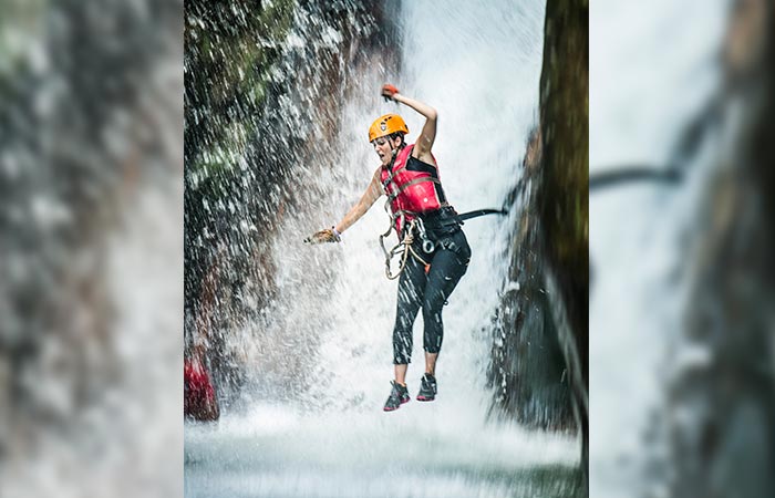 Tourists enjoying the ultimate One Day Adventure Pass at Hacienda Guachipelin in Guanacaste, Costa Rica.