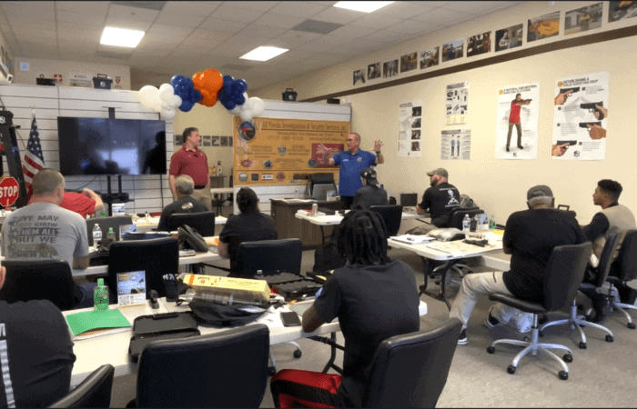 An unarmed security class at All Florida Security Services.