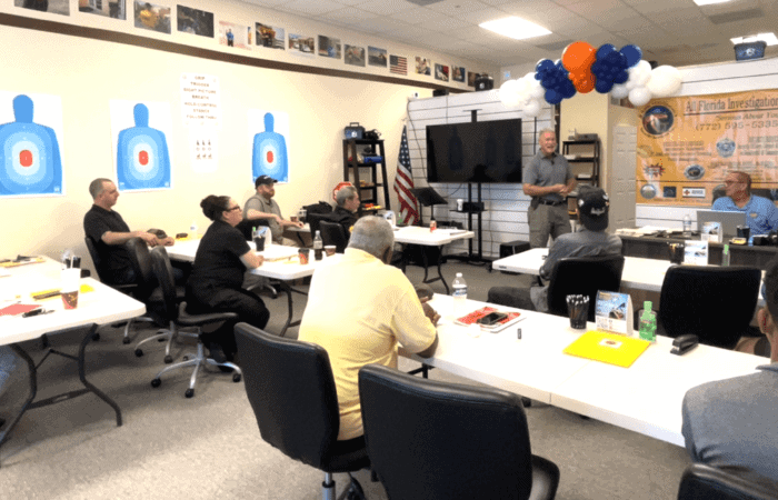 A security training class at All Florida Security Services