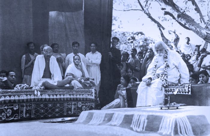 Rabindranath Tagore Mahatma Gandhi and Kasturba Gandhi