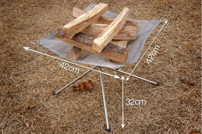 portable folding campfire stand