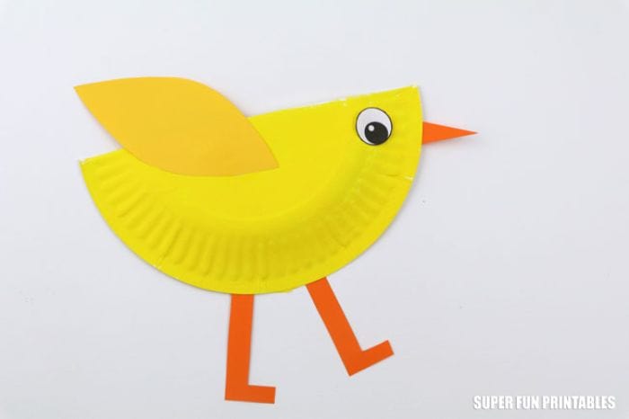 paper plate chick craft