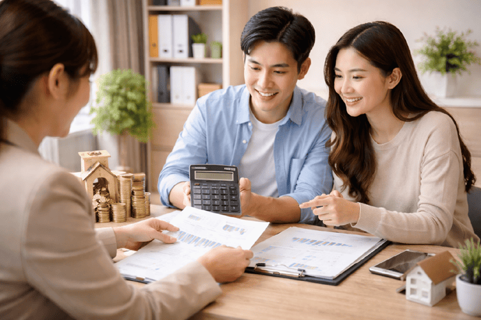 IRP 세액공제 진짜 이득일까 - 환급보다 더 중요한 돈 묶이는 현실 2 IRP 세액공제 설명을 듣는 동양인 직장인이 세무 상담사와 함께 계산기를 보며 환급 금액을 확인하는 현실적인 장면