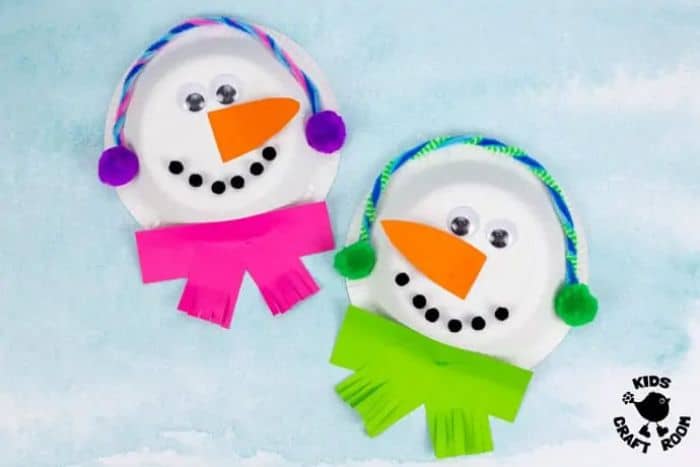 paper bowl snowmen