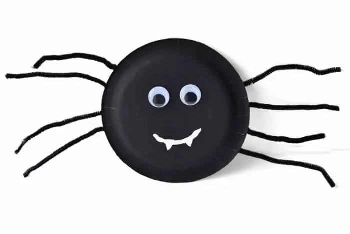 black paper plate spider