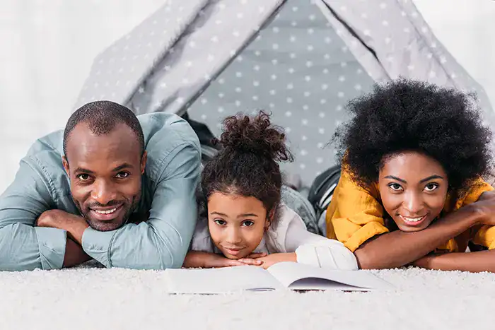 happy family after water restoration
