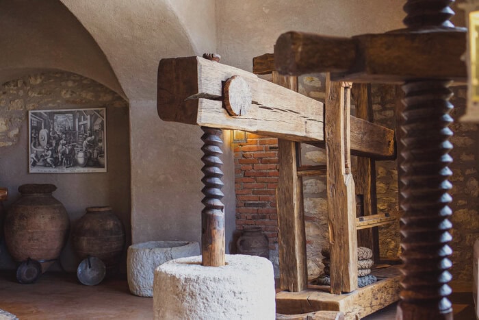 Olive oil factory in Italy