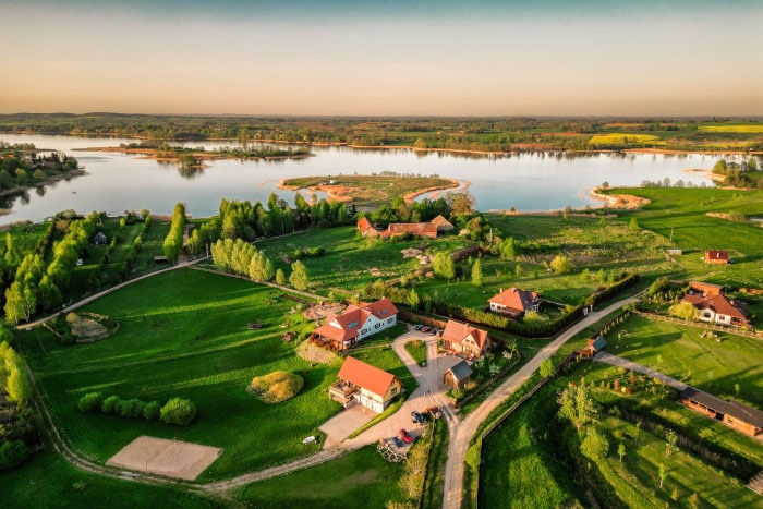 Mazurska Arkadia z lotu ptaka