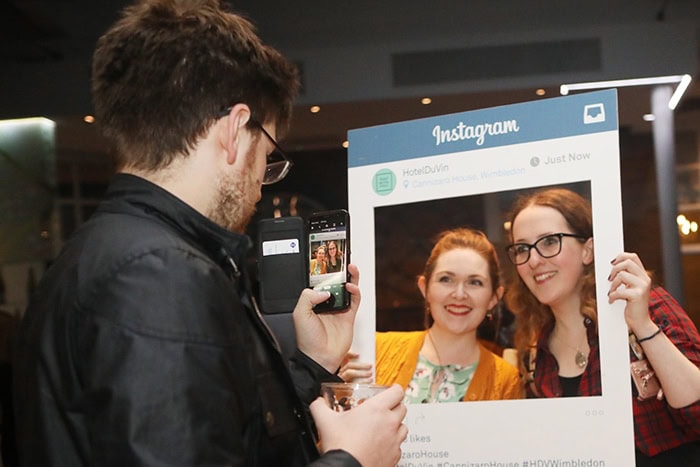 Caught taking a photo with the giant instagram frame.