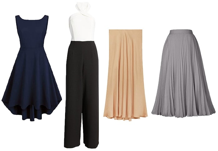 Dresses for inverted triangle, pants and skirts | 40plusstyle.com