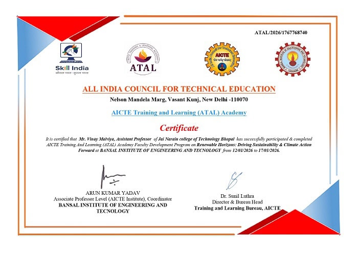 Prof. Vinaycertificate 10
