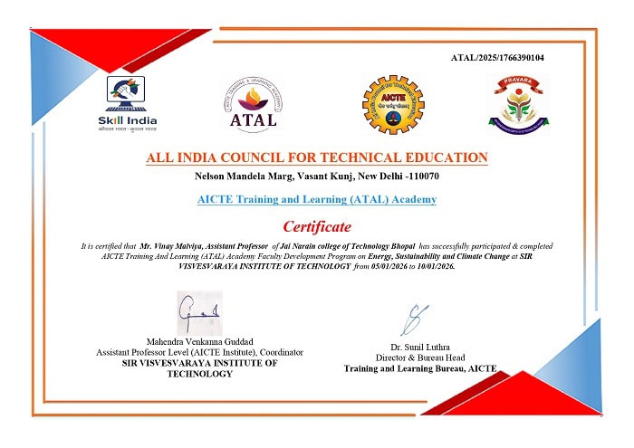 Prof. Vinaycertificate 11