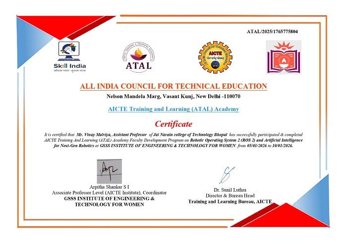 Prof. Vinaycertificate 14