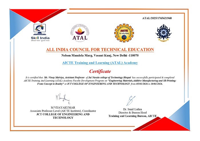 Prof. Vinaycertificate 15