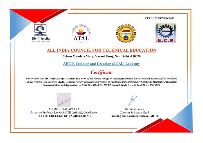 Prof. Vinaycertificate 9