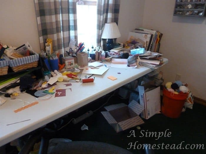 craft room - messy table