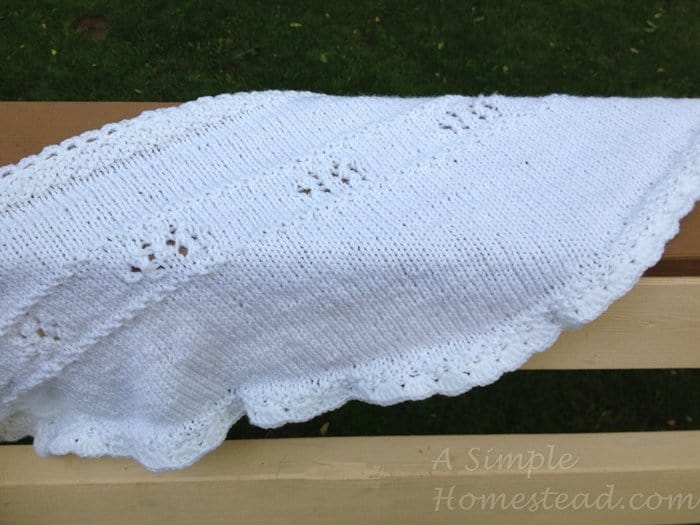 flower shawl design - full view