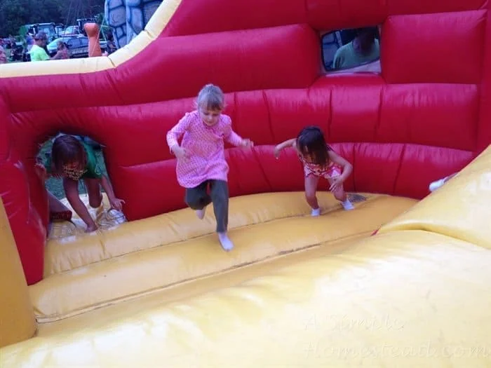 bouncy houses are fun