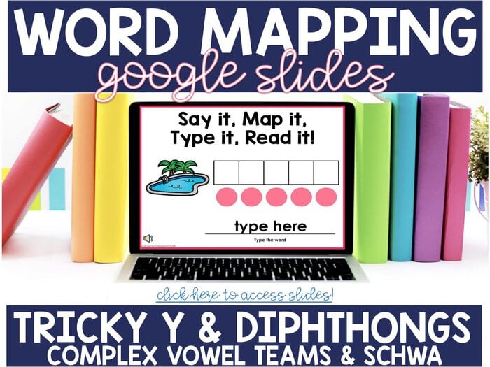 Orthographic Mapping - Google Slides - Diphthongs, Complex Vowel Teams, Schwa