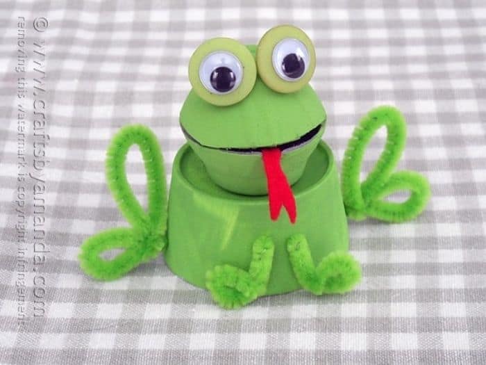 egg carton frog