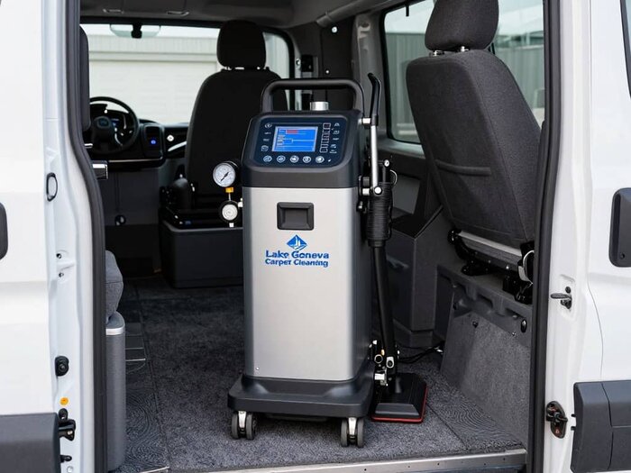 Carpet cleaning machine in Lake Geneva, WI for professional carpet and upholstery cleaning services.
