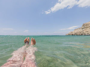 Red sand beach in Crete