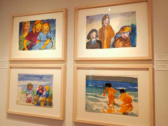 Aquarelle von Menschen. Künstler Emil Nolde. Nolde Museum Seebüll