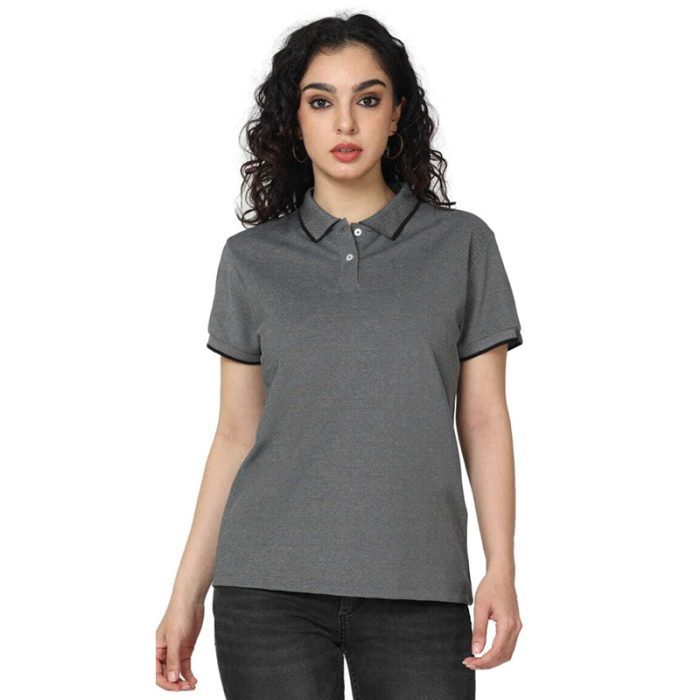 Rare Rabbit Women Charm Tipping Polo T-Shirt