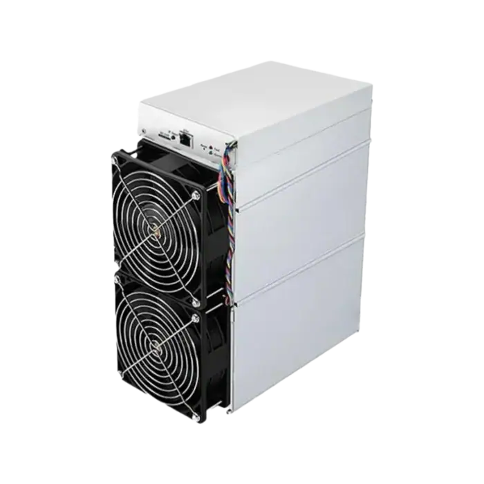 Bitmain Antminer Z15 Front View with Dual Cooling Fans and Heat Sink - Equihash ASIC Miner for Zcash (ZEC) Mining
