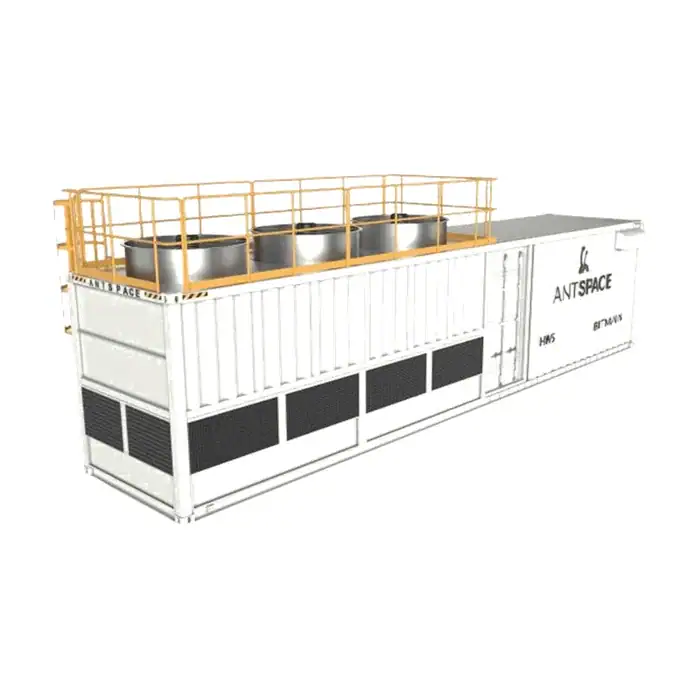 Bitmain ANTSPACE HW5 1200kW hydro cooling mining container