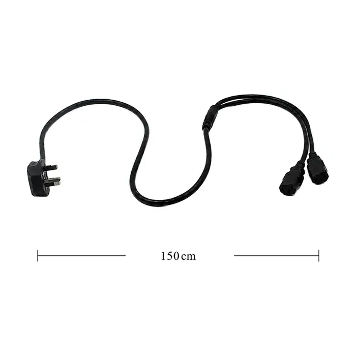 C13 16A to Dual 10A Antminer Power Cord – EU, UK or US Plug connector and interface detail