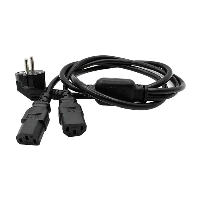 C13 16A to dual 10A Antminer power cord with regional mains plug