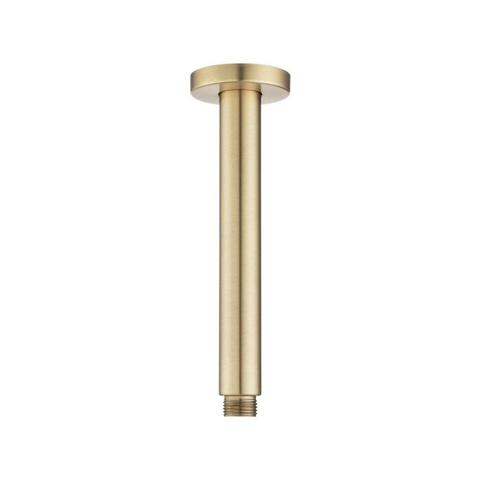 200mm Light Brushed Brass Ceiling Shower Arm