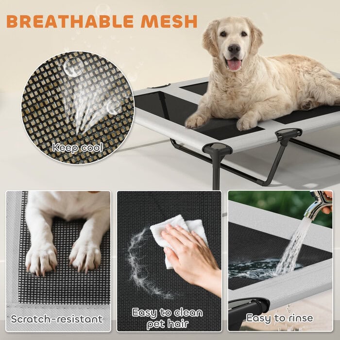 elevated dog bed with canopy