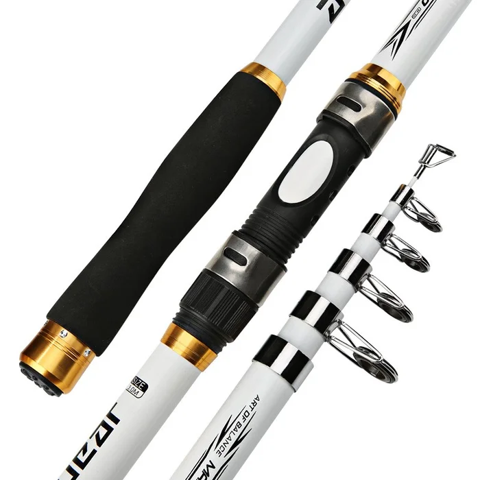 Collapsible 2.1m-3.6m FRP Fishing Rod | Saltwater Ready Design collapsible fishing rod