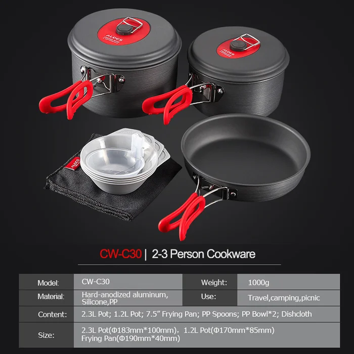 portable camping cookware set