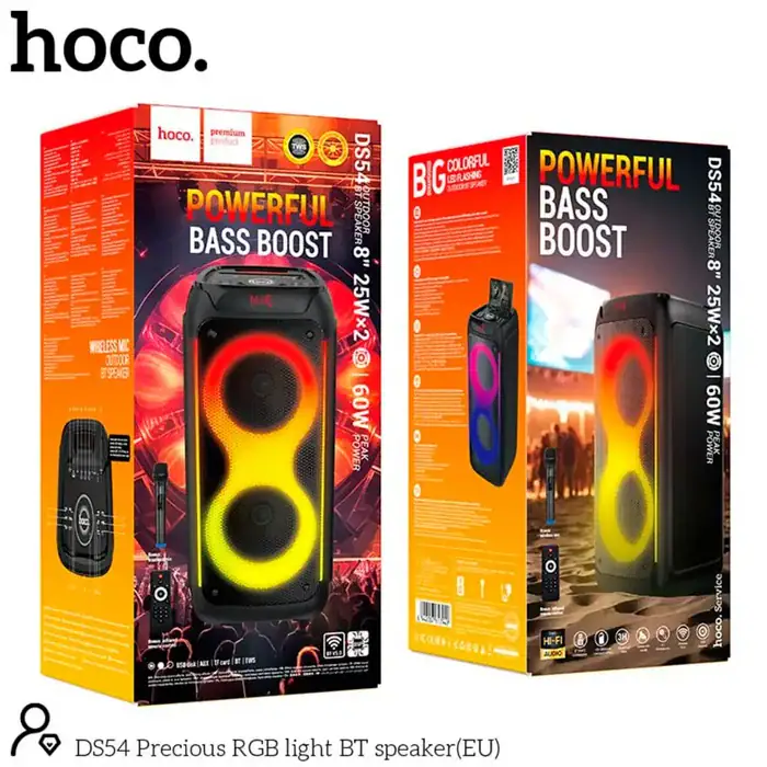 ⁦DS54 Precious - רמקול BT עם תאורת RGB⁩ – תמונה ⁦1⁩