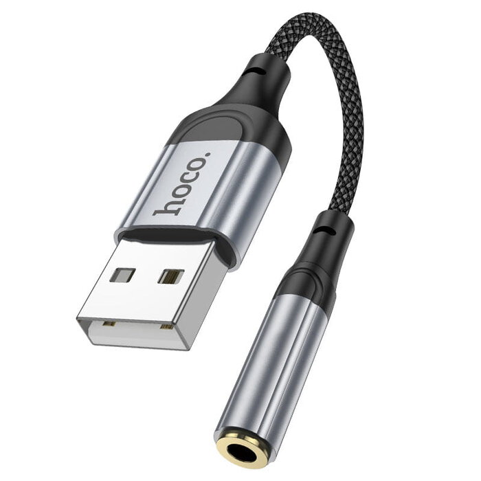 hoco-ls36-fresh-external-sound-card-usb-to-3-5mm Hoco LS36 Fresh – מתאם שמע USB-A ל־3.5 מ"מ עם שבב DAC מובנה – תמונה 1