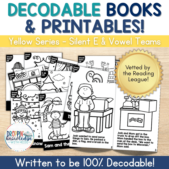 Decodable Adventures Series - 100% Decodable Books & Activities UNIT 3 Vowel Teams