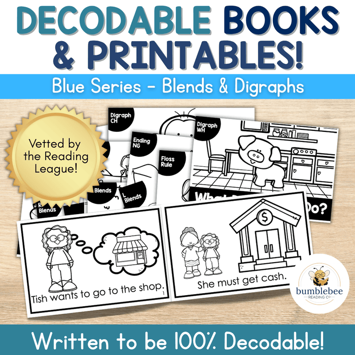 Decodable Adventures Series - 100% Decodable Books & Activities -UNIT 2 Blends Digraphs