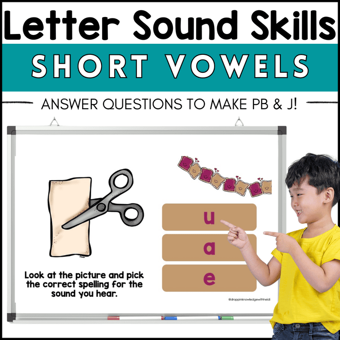 Letter Sound Skills - Practice Spelling Short Vowels - Self-Checking Google Slides