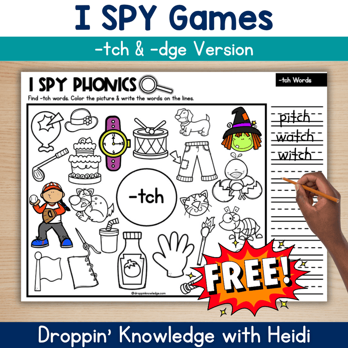 I SPY Phonics -tch & -dge