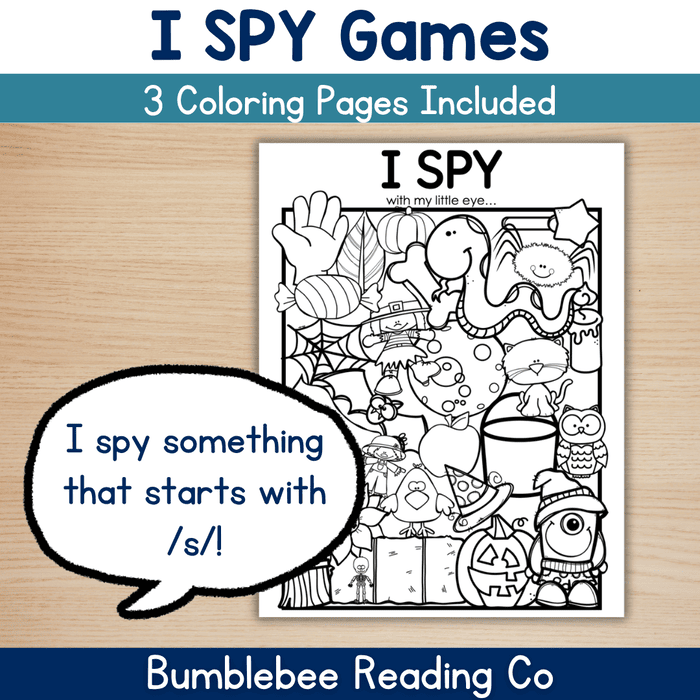 I SPY Phonemic Awareness HALLOWEEN - Beginning Sounds Syllables Rhyming - Image 2