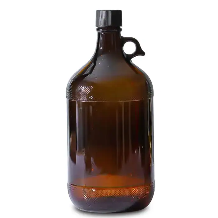 Bottiglia growler in vetro ambrato da 2,5 litri, capacità 84 once per birra da asporto