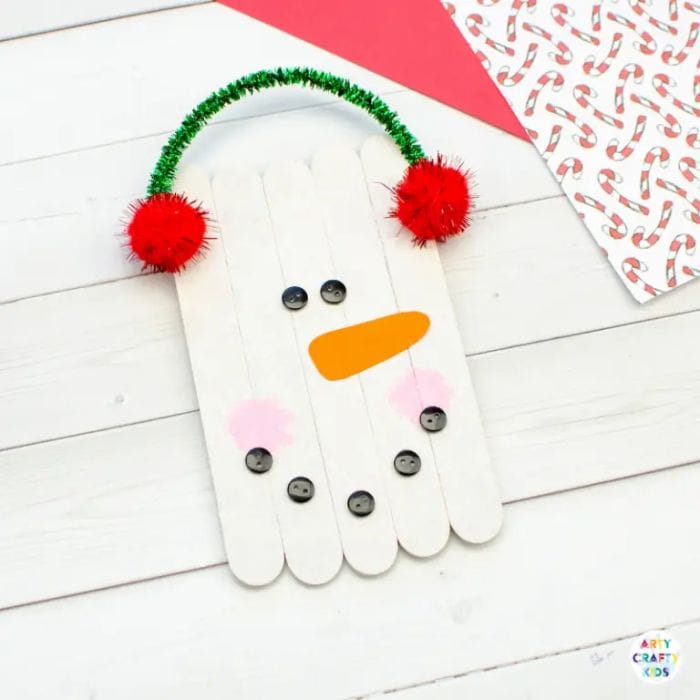 craft stick snowman ornament