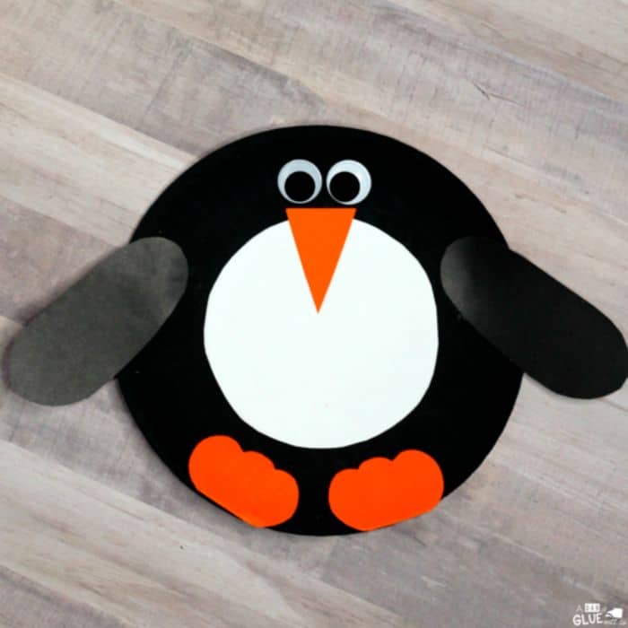 penguin paper plate craft