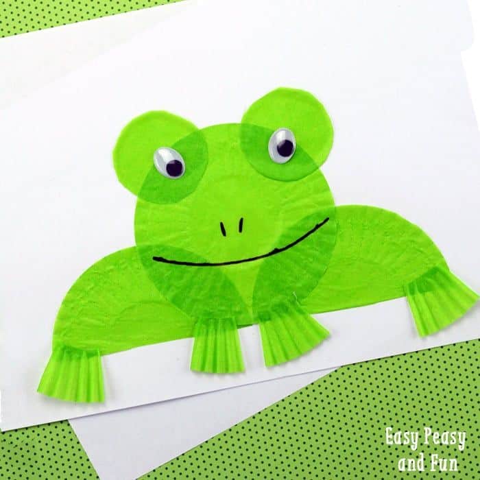 cupcake liner frog