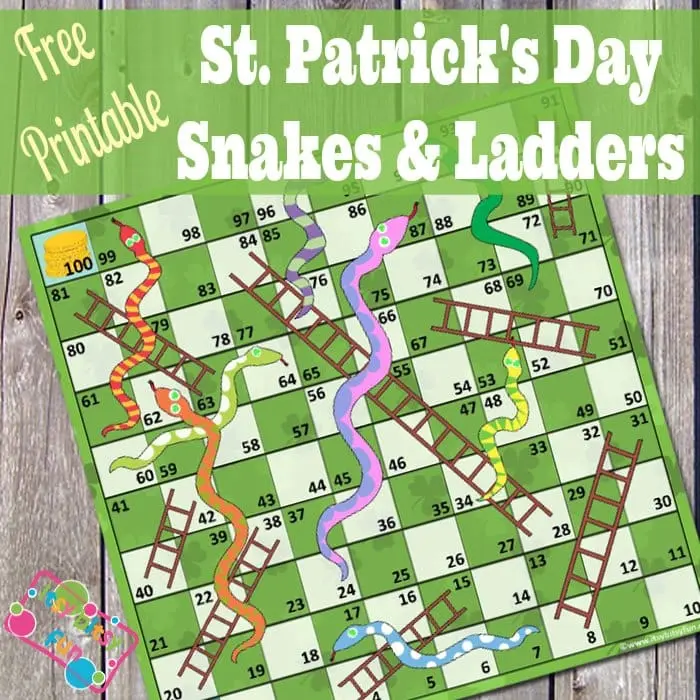 st. patricks day snakes and ladders