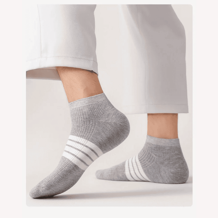 Men’s Premium Low-Cut Cotton Socks – Breathable Summer Comfort (5 Pairs Pack) - Image 2