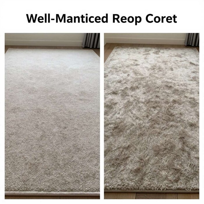 Carpet cleaning before and after in Lake Geneva, WI.
